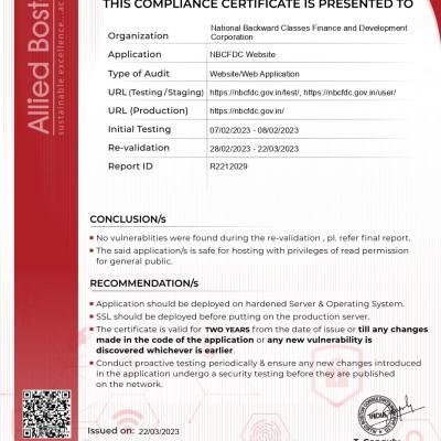 Website-Security Audit Certificate